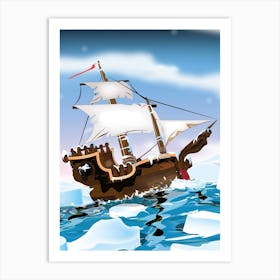 Ship In the Arctic Art Print