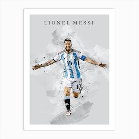 Lionel Messi Argentina 3 Art Print