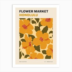 Honolulu Flower Market Art Print