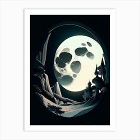 Lunar Noir Comic Space Art Print