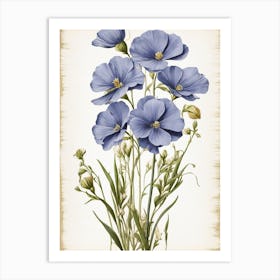 Blue Larkspur Art Print