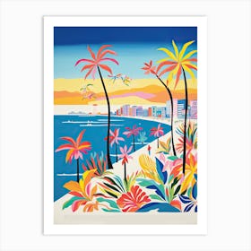 Long Beach, California, Matisse And Rousseau Style 4 Art Print