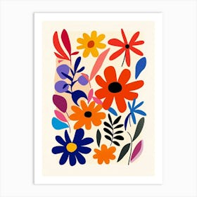 Flowers And Leaves 1 Art Print