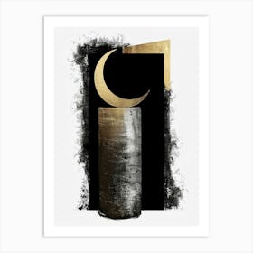 Gold & Black Canvas Print Art Print