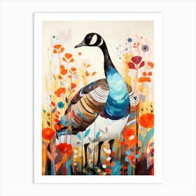 Bird Painting Collage Canada Goose 2 Art Print