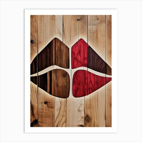 Kisses On Wood Art Print