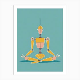 Robot Meditation Art Print