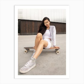 Skater Monalisa Art Print