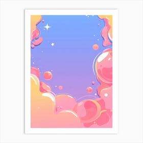 Bubbles Background Art Print