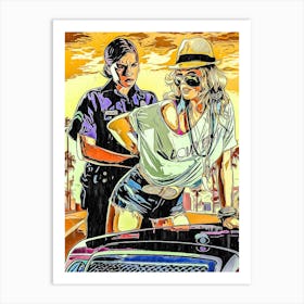 The Police With Girl Videogame Art Print