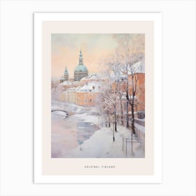 Dreamy Winter Painting Poster Helsinki Finland 2 Art Print