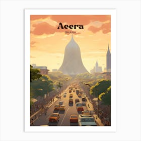 Accra Ghana Africa Street view Travel Art Art Print