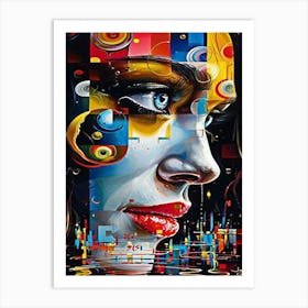 Woman'S Face Art Print