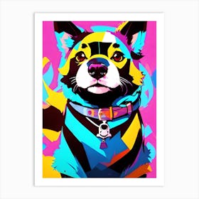 Dog With A Collar Art Print