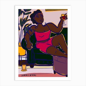 Loungin Art Print