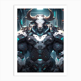 Futuristic Bull Art Print