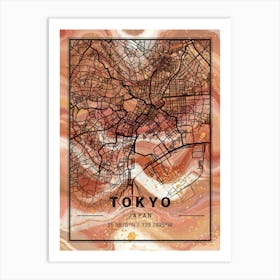 Tokyo Map Art Print