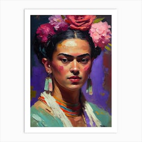 Portrait Of Frida Art Print