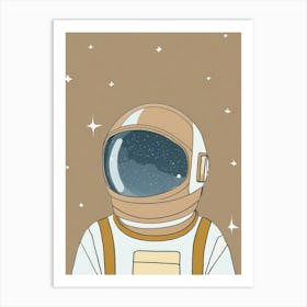 Astronaut In Space Art Print