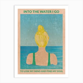 Into The Water Blonde Art Print