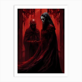 Horror Red Witch Art Print