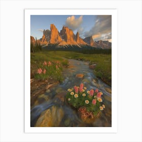 Douglas Range At Sunset Art Print