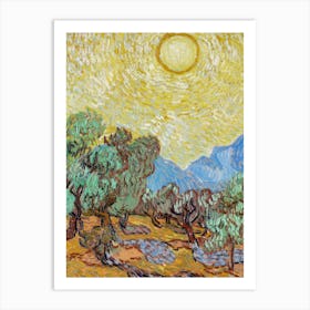 Van Gogh - Olive Trees In The Sun Art Print