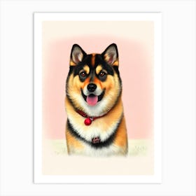 Norwegian Buhund Illustration Dog Art Print