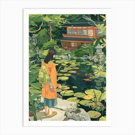 In The Garden Ginkaku Ji Temple Gardens Japan 8 Art Print