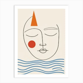 Face In The Water Art Print