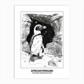 Penguin Exploring Poster 3 Art Print