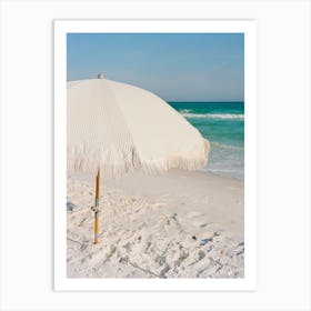 Beach Umbrella on Film Art Print