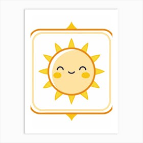 Sun Sticker Art Print