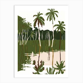 Palm Trees In The Water 2 Art Print