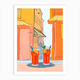 Two Aperols Please! Art Print