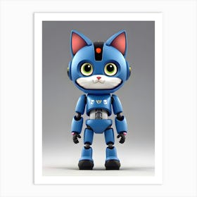 Robot Cat 6 Art Print