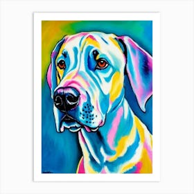 Great Dane Fauvist Style Dog Art Print