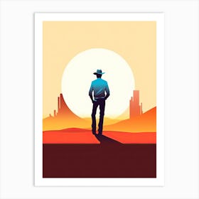 Elegant Cowboy Stance Art Print