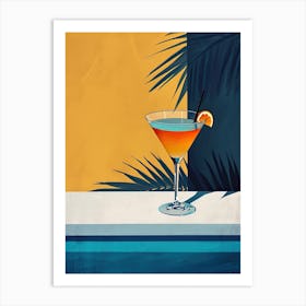 Cocktail By The Pool Art Print