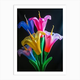 Bright Inflatable Flowers Gloriosa Lily 4 Art Print