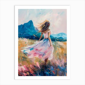 Girl In The Meadow Art Print