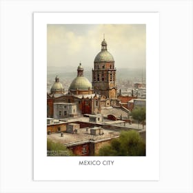 Mexico City Watercolor 1travel Poster Art Print