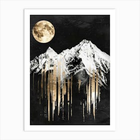 Gold Mountain Canvas Print Art Print