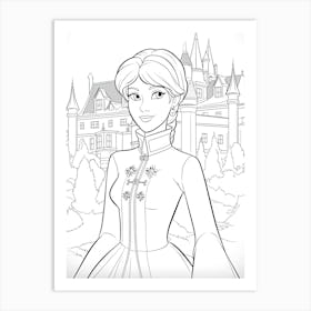 Arendelle (Frozen) Fantasy Inspired Line Art 3 Art Print