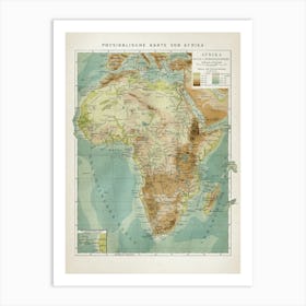 Vintage Brockhaus 5 Afrika Art Print