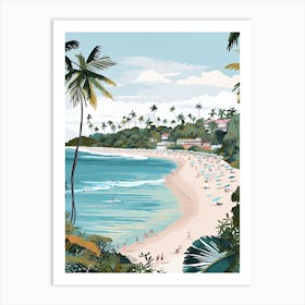 Carlisle Bay Beach, Barbados, Matisse And Rousseau Style 4 Art Print