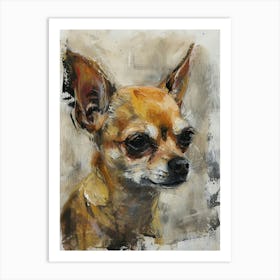 Chihuahua Acrylic Painting 6 Art Print