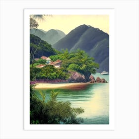 Ilhabela Brazil Soft Colours Tropical Destination Art Print