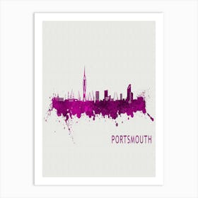 Portsmouth England City Purple Art Print