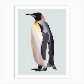 Emperor Penguin Bleaker Island Minimalist Illustration Illustration 1 Art Print